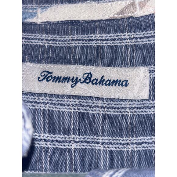 Tommy Bahama Mens Button Up Striped Shirt XL Alternative Cuff Career Casual - Picture 4 of 12